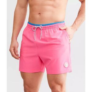 NWOT Chubbie's The Avalons Stretch Swim Trunks Bright Pink & Blue SIZE S